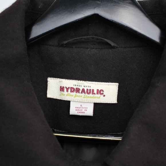 Hydraulic Brown Wool Blend Peacoat - Picture 3 of 5